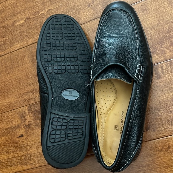 SANDRO MOSCOLONI DUERO BLACK LEATHER PENNY LOAFER - Picture 6 of 7